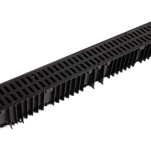 100mm Polypropylene Drainage Channel Grating, A15 (1m Length) 105mm Internal Depth