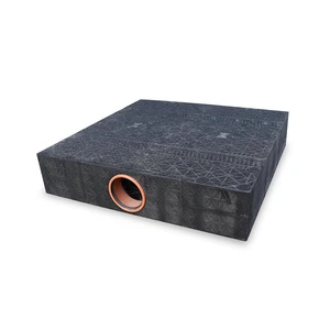708mm x 708mm x 150mm Distribution Tank (Double) Wrapped in mesh c/w 110mm Socket