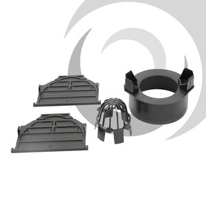 Hexdrain Accessory Set inc. Outlet Connector 2x End Caps & Leaf Guard