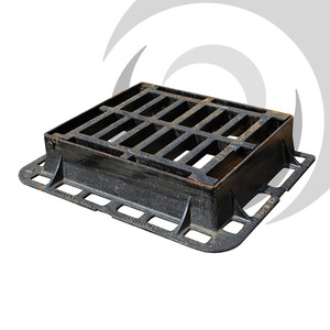 Ductile Iron Gully Grate: 420 x 420 x 100mm; D400 HINGED c/w Spring Lock