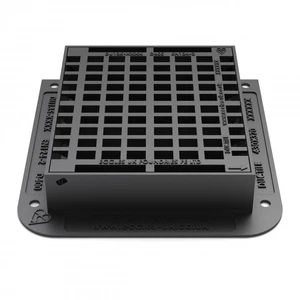 Ductile Iron Gully Grate: 430 x 370mm; D400 Pedestrian Style Grate. Frame Size 520 x 520mm