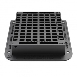 Ductile Iron Gully Grate: 430 x 370mm; D400 Pedestrian Style Grate. Frame Size 520 x 520mm