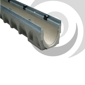 MULTIV+200 200mm W x 220mm D Polymer Channel x1m; D400, Galvanised Edge Rails
