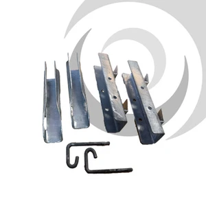 QuadBox Cable Bearer Kit (2x wall bracket, 2x cable bearer, 2x Locking Pin) BT Approved; Galvanised to EN1461