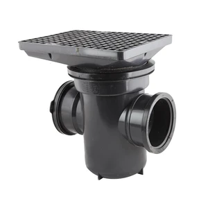 110mm Rectangular B/Inlet Bottle Gully Black