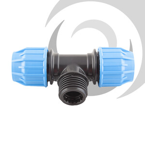 25mm x 3/4" Comp. Tee Junction MALE Thread