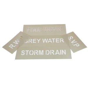 Pipe Identification Stencil (Set of 5)