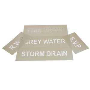 Pipe Identification Stencil (Set of 5)
