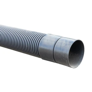 150mm ID Metropower BLACK INSIDE ENATS Twinwall Duct x6m; BLACK Inc Coupler