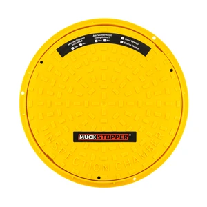 MuckStopper Yellow 450mm High-Visibility Inspection Chamber Cover