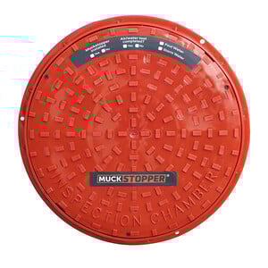 MuckStopper Red 450mm Foul Water Inspection Chamber Cover