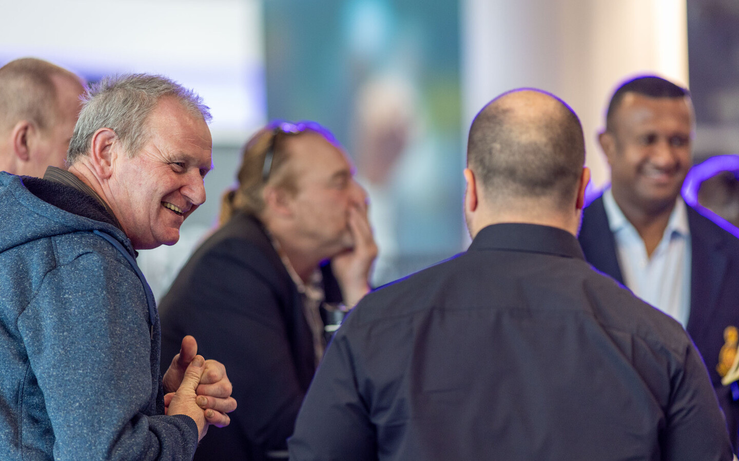 Drainfast operations team members at company event