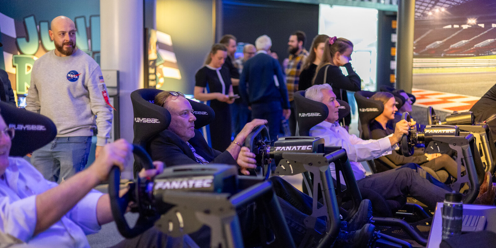 Mercedes-Benz World driving simulators team building 