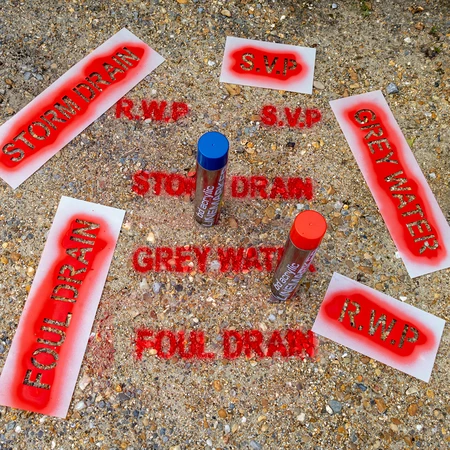 spray paint stencils for groundworks