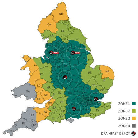 Drainfast Delivery Area Map 04 2026